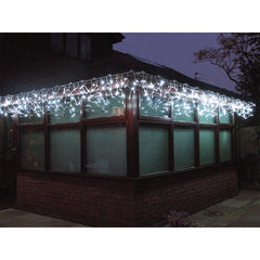 Lights4You 13ft (4m) 152 LED Ice White Outdoor Icicle Light