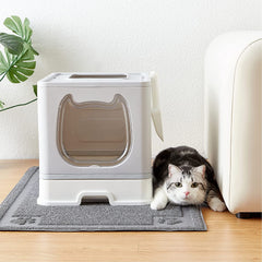 Cherish Lewis  Cat Litter Tray Foldable Litter Box for Small Cats & Rabbits
