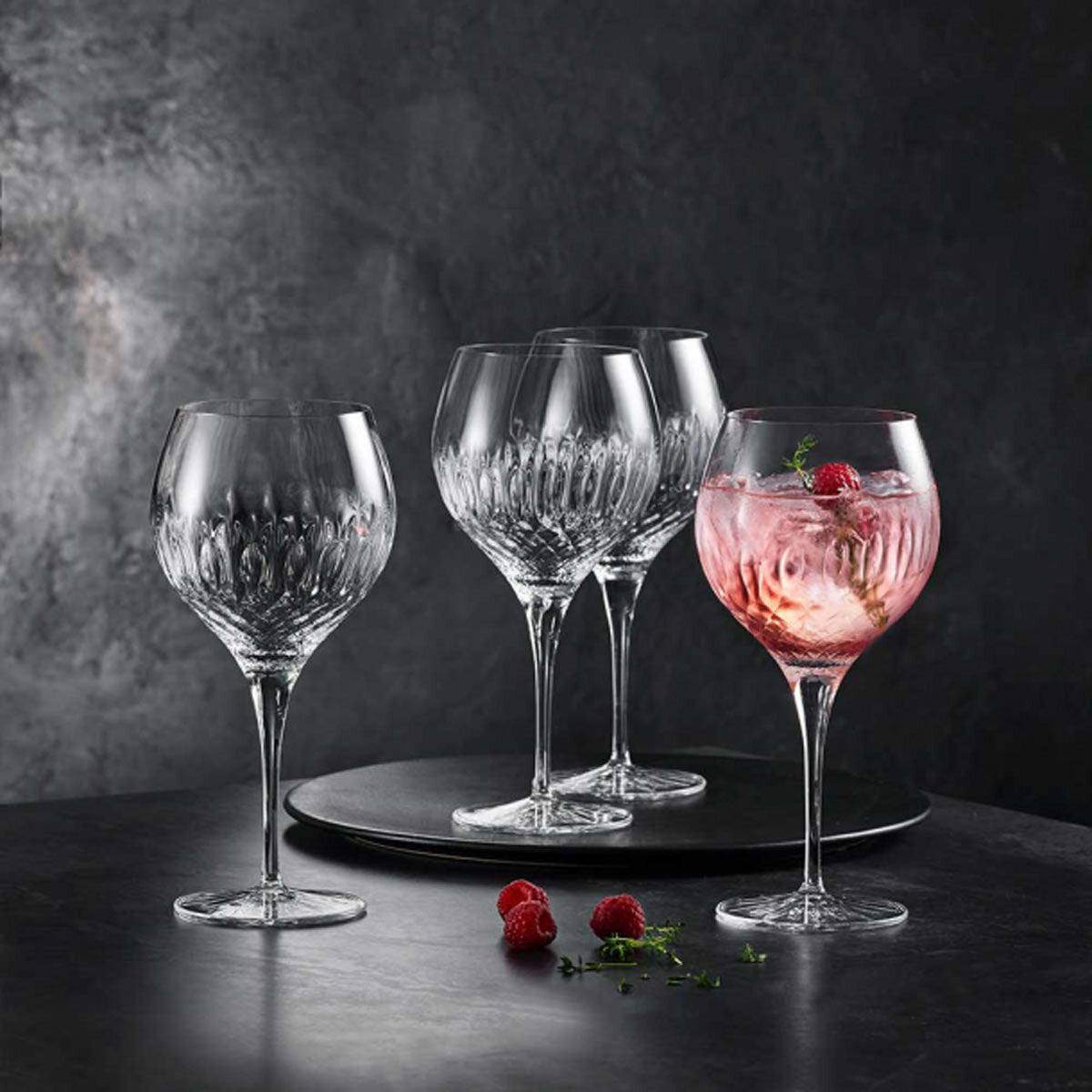 Luigi Bormioli Diamante Crystal Gin Glasses, 8 Pack