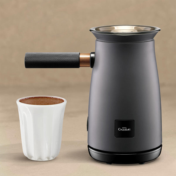 Hotel Chocolat Velvetiser, Hot Chocolate Maker Complete Starter Kit, Charcoal