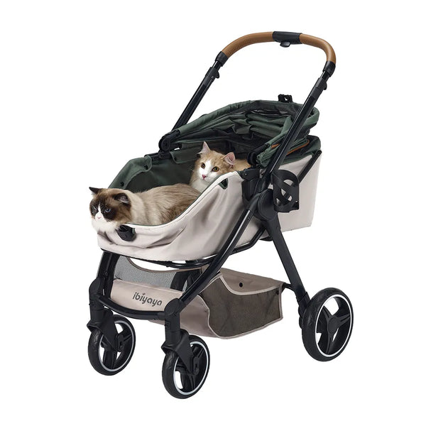 Ibiyaya Retro Luxe Pet Stroller | Soft Sage