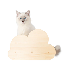 WALL-MOUNTED CLOUD SHAPED CAT PERCHES (PINE)