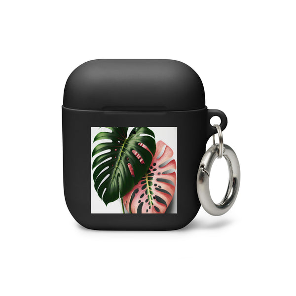 Pink Monstera AirPods case