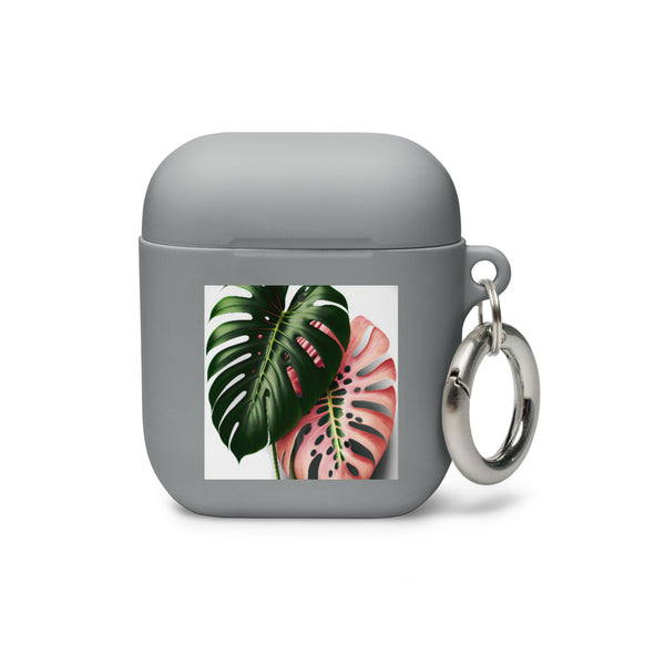 Pink Monstera AirPods case