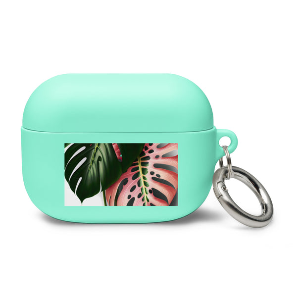 Pink Monstera AirPods case