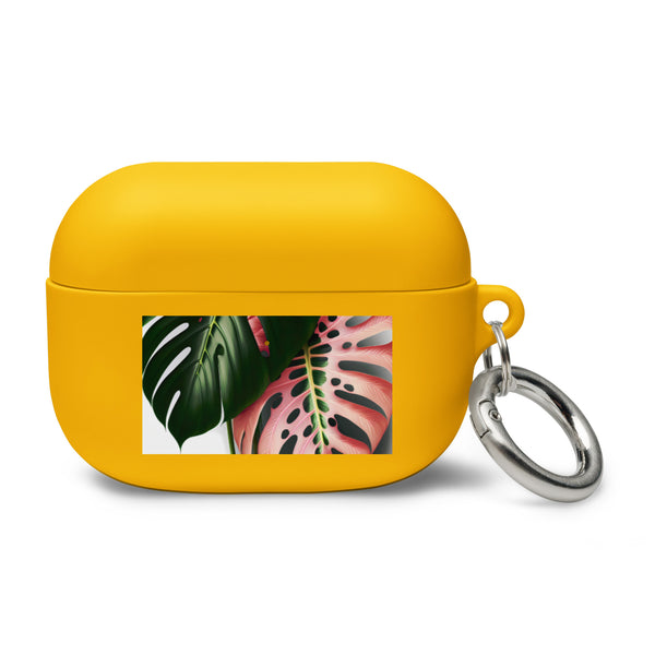 Pink Monstera AirPods case