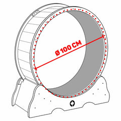 Wooden Cat Wheel Extra Large (White)