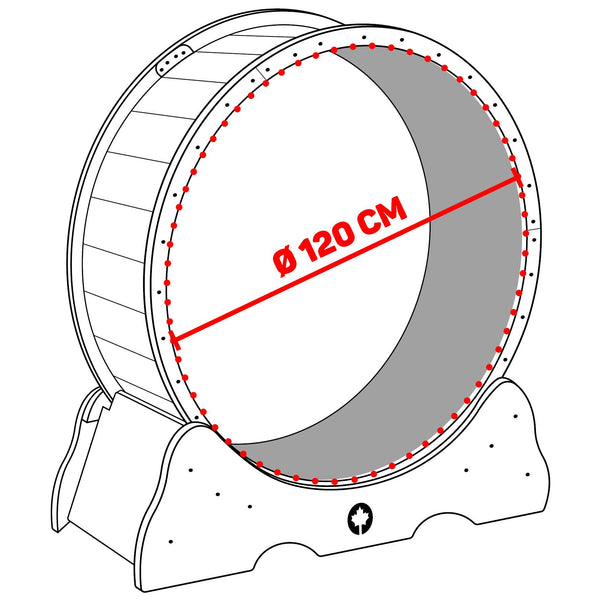 Wooden Cat Wheel Extra Large (Black)