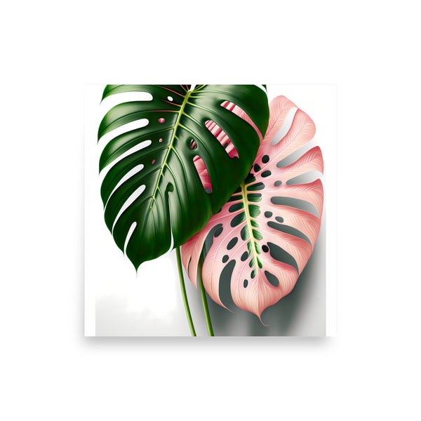 Pink Monstera Poster