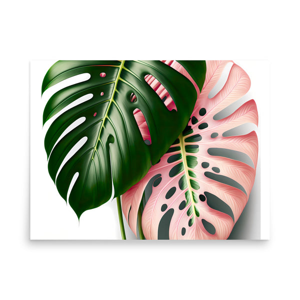 Pink Monstera Poster