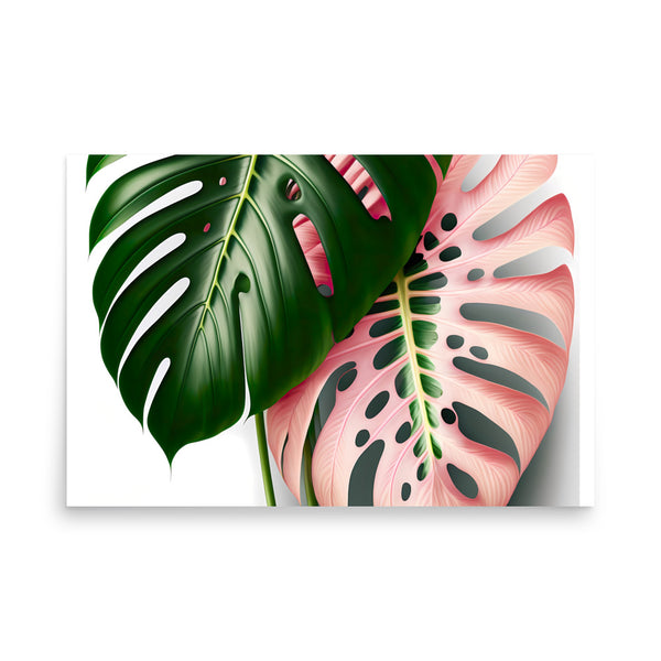 Pink Monstera Poster