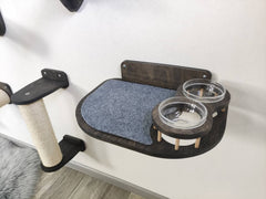 The James Adventure Cat Tree and  Wall Shelf All in One Set (Dark)