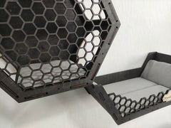“Play & Rest” Hexagon shelves set – Dark