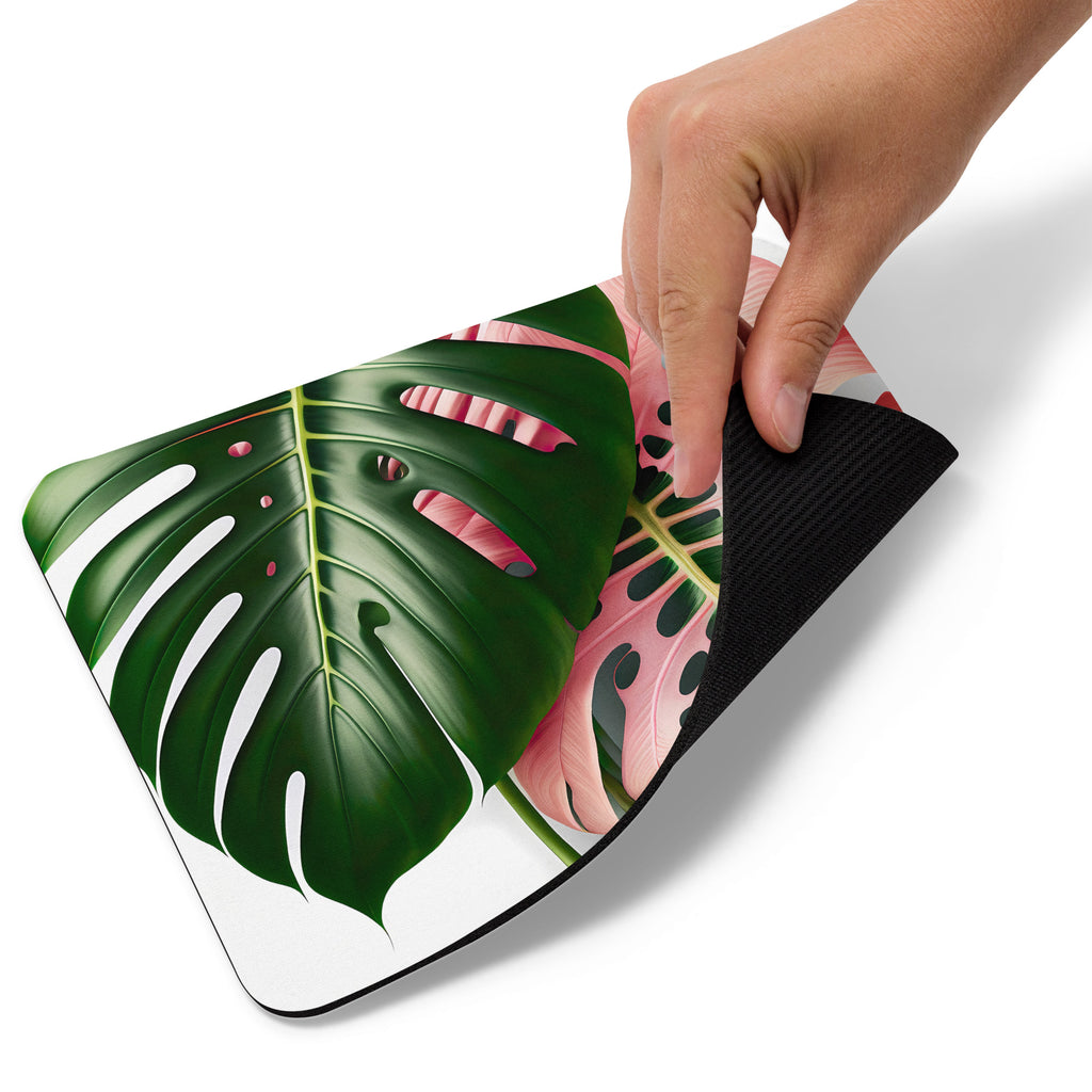 Pink Monstera Mouse pad