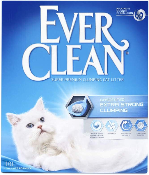 Ever Clean Extra Strong Clumping Cat Litter, 10 Litre, Unscented