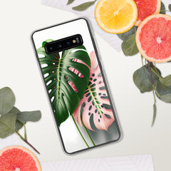 Pink Monstera Samsung Case