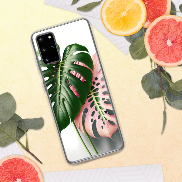 Pink Monstera Samsung Case