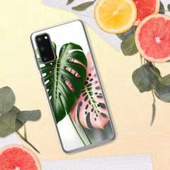 Pink Monstera Samsung Case