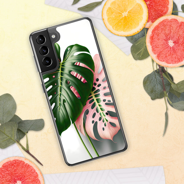 Pink Monstera Samsung Case