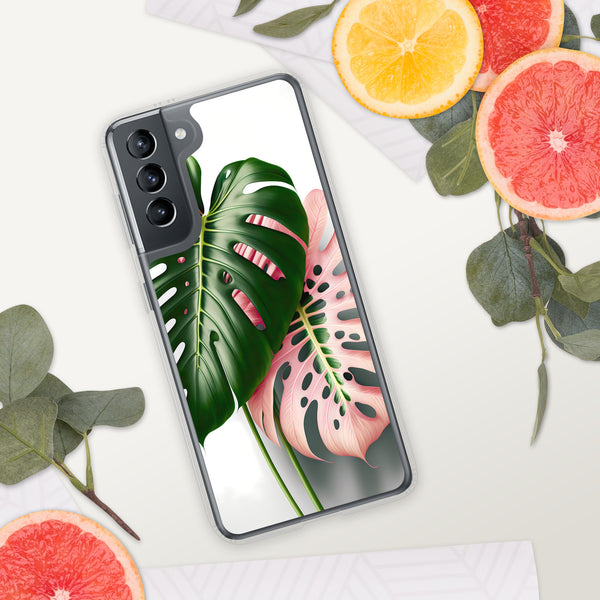 Pink Monstera Samsung Case