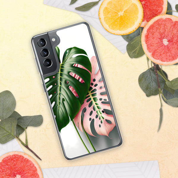 Pink Monstera Samsung Case