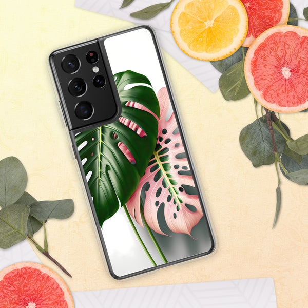 Pink Monstera Samsung Case