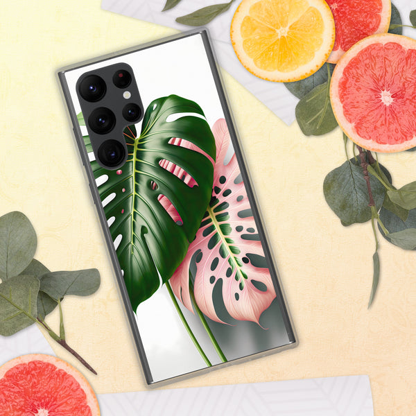 Pink Monstera Samsung Case